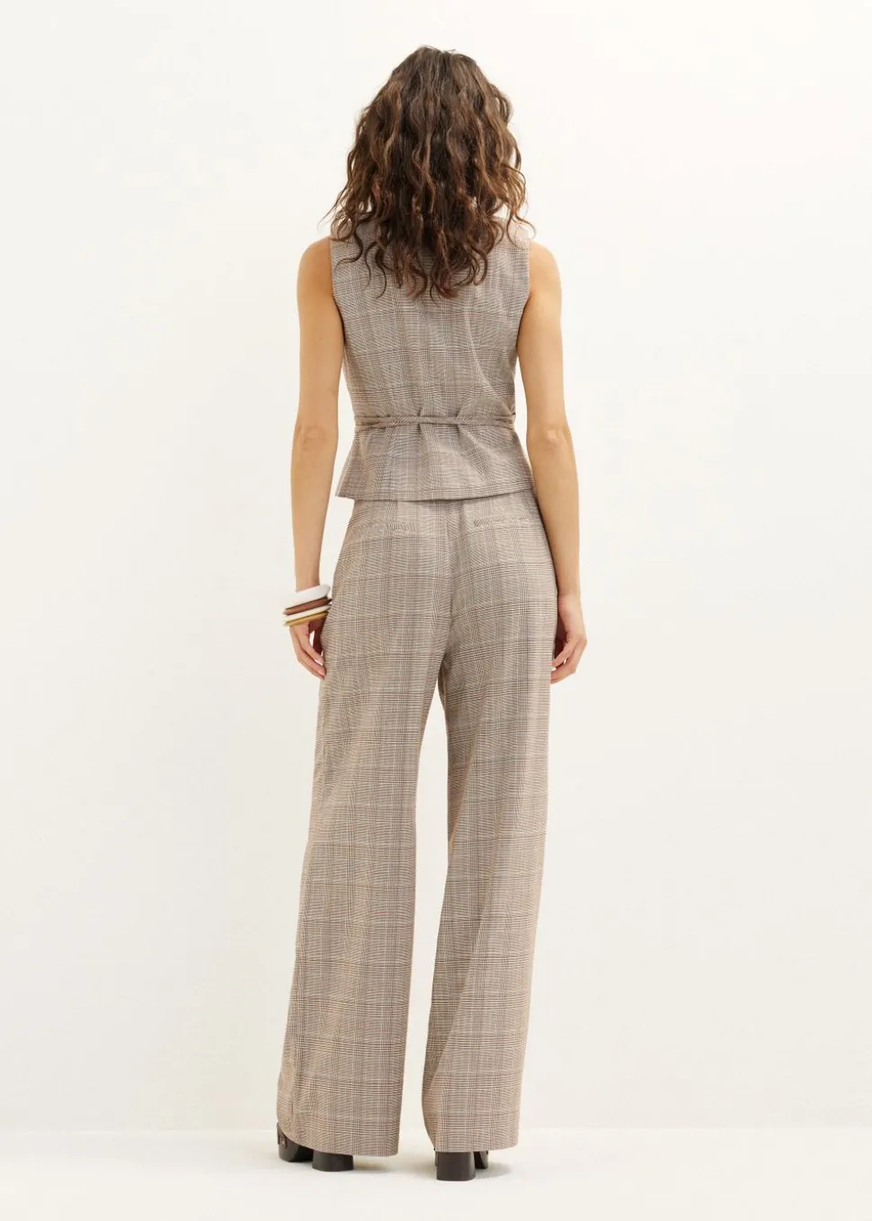 Wijde pantalon met plooien
