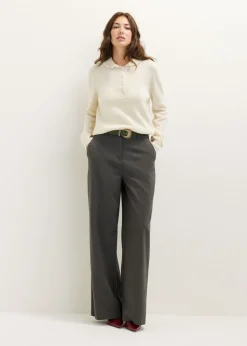 Wijde pantalon met riem