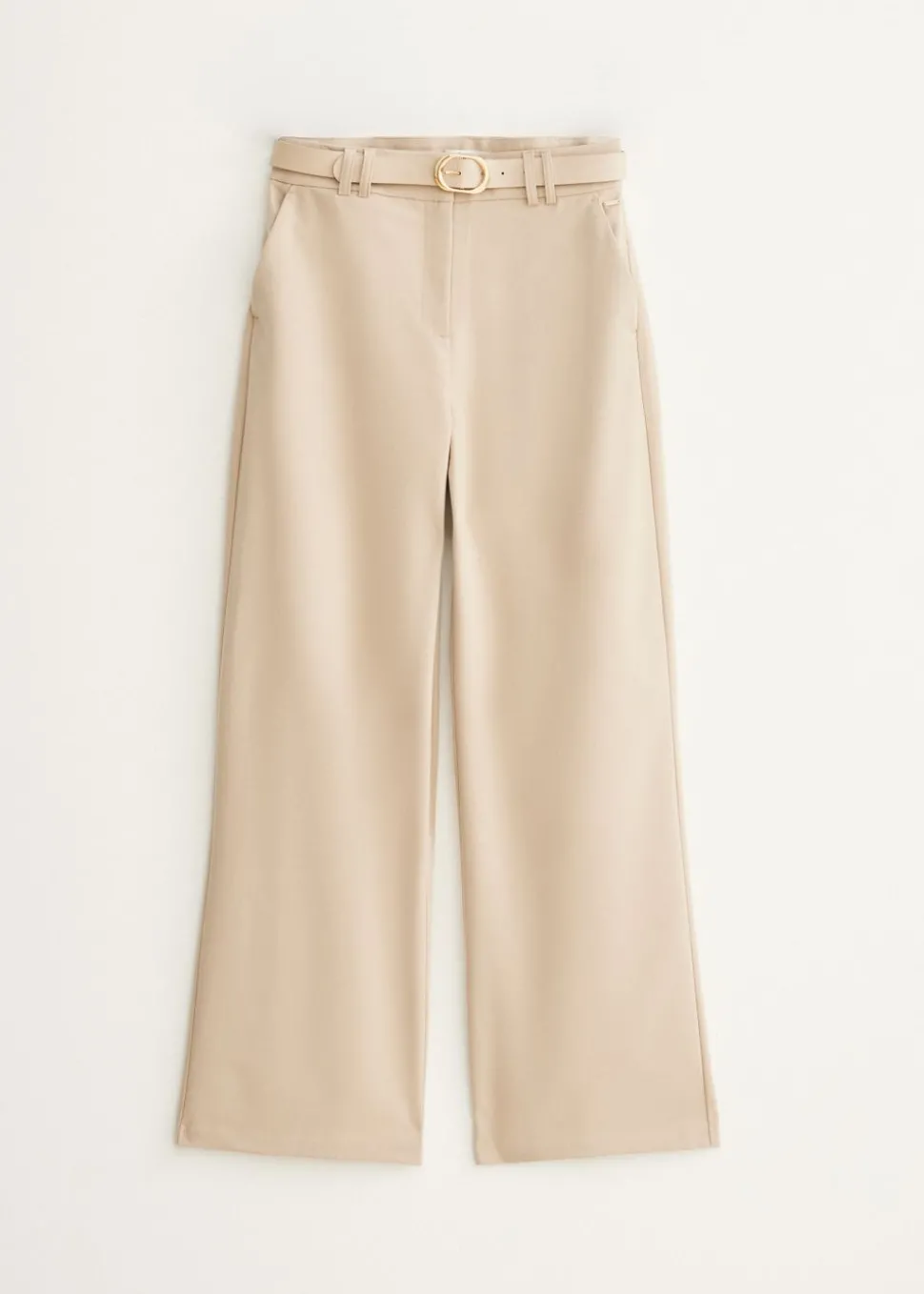 Wijde pantalon met riem