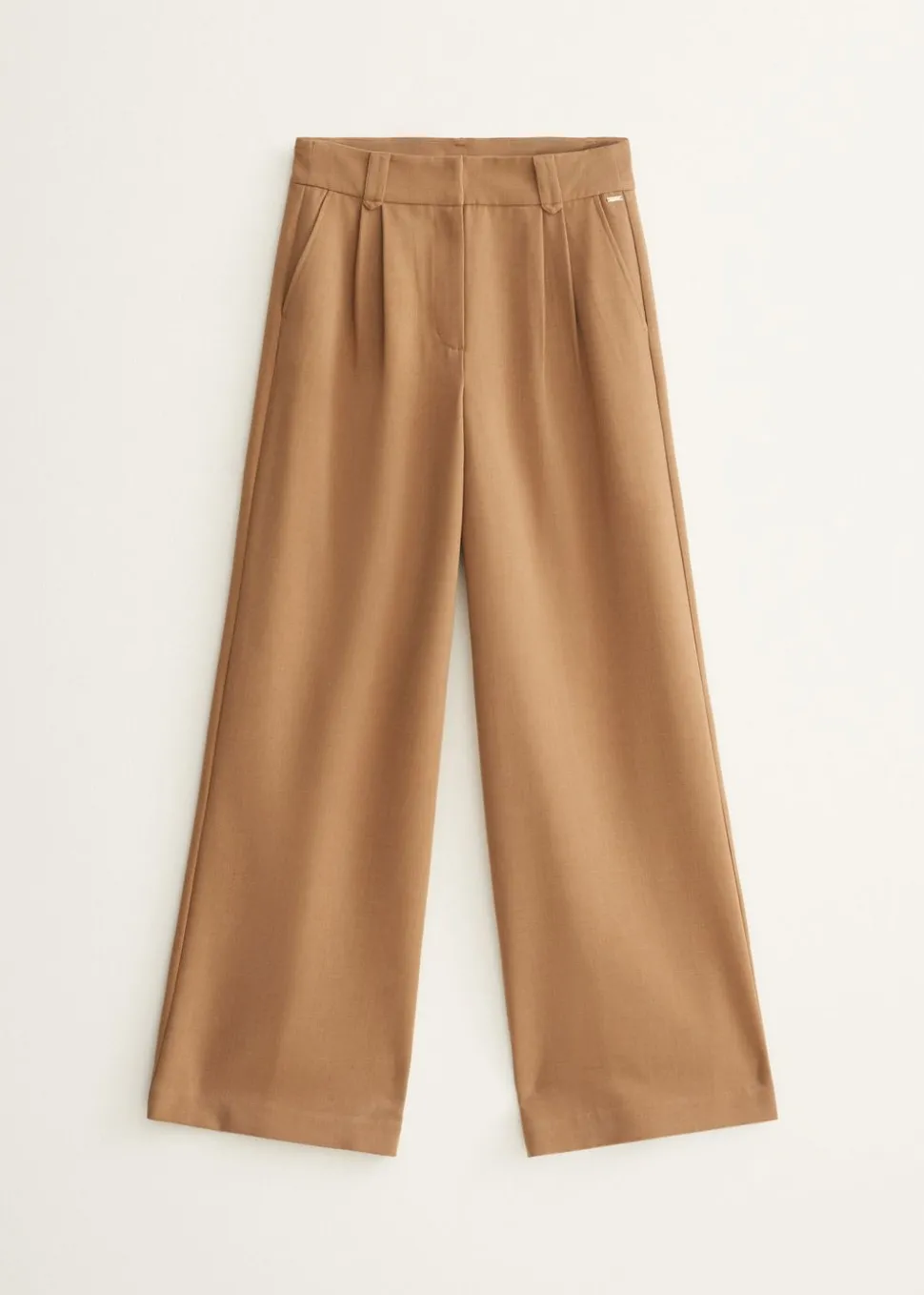 Wijde plooi pantalon