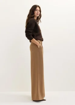 Wijde plooi pantalon